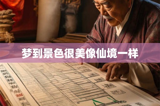 梦到景色很美像仙境一样