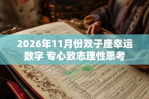 2026年11月份双子座幸运数字 专心致志理性思考