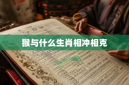 猴与什么生肖相冲相克
