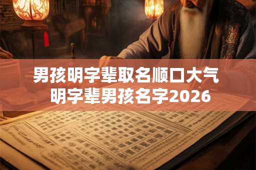 男孩明字辈取名顺口大气  明字辈男孩名字2026
