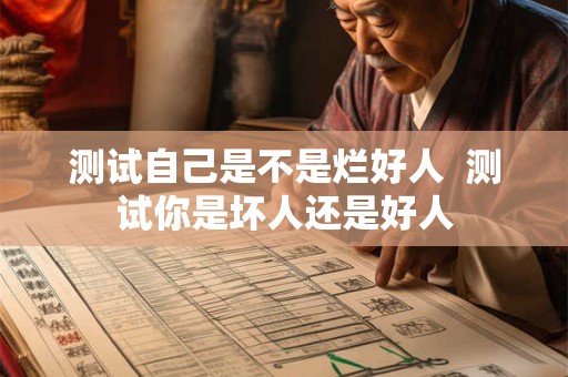 测试自己是不是烂好人  测试你是坏人还是好人