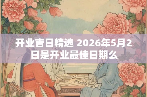 开业吉日精选 2026年5月2日是开业最佳日期么