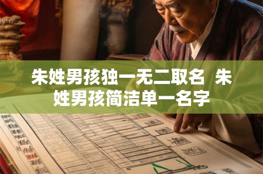 朱姓男孩独一无二取名  朱姓男孩简洁单一名字
