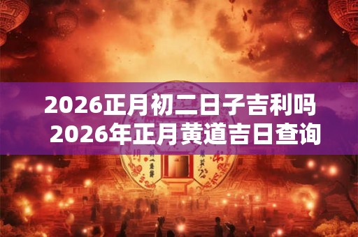 2026正月初二日子吉利吗 2026年正月黄道吉日查询一览表 2026正月初二日子吉利吗 2026年正月黄道吉日查询一览表