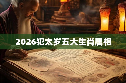 2026犯太岁五大生肖属相