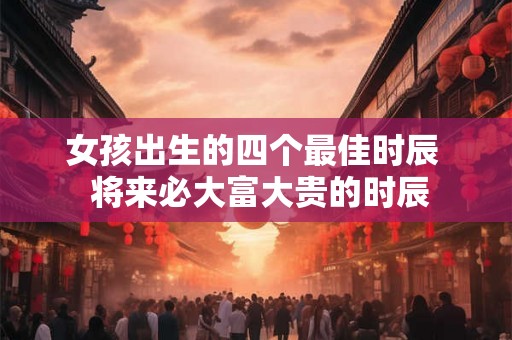 女孩出生的四个最佳时辰  将来必大富大贵的时辰