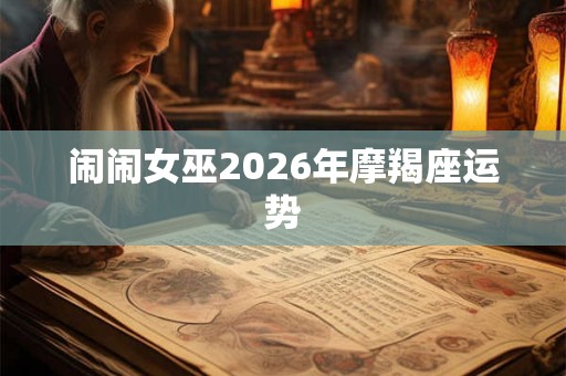 闹闹女巫2026年摩羯座运势