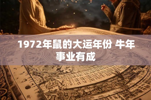 1972年鼠的大运年份 牛年事业有成