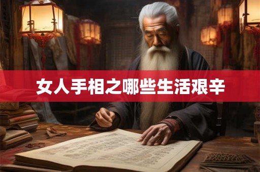 女人手相之哪些生活艰辛