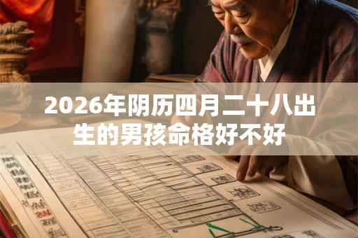 2026年阴历四月二十八出生的男孩命格好不好