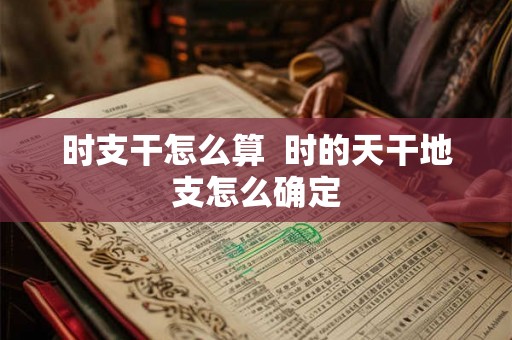 时支干怎么算  时的天干地支怎么确定