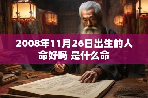 2008年11月26日出生的人命好吗 是什么命