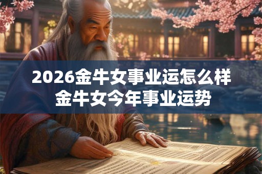 2026金牛女事业运怎么样 金牛女今年事业运势
