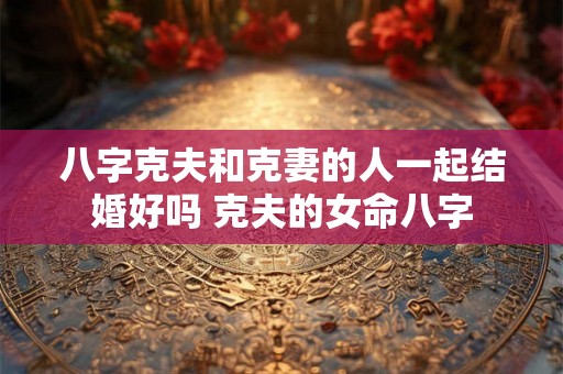 八字克夫和克妻的人一起结婚好吗 克夫的女命八字 八字克夫和克妻的人一起结婚好吗 克夫的女命八字