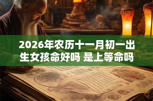 2026年农历十一月初一出生女孩命好吗 是上等命吗