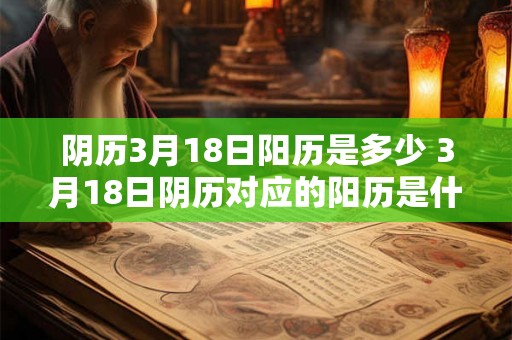 阴历3月18日阳历是多少 3月18日阴历对应的阳历是什么