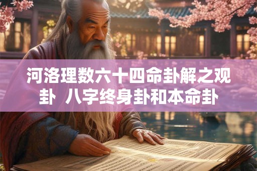 河洛理数六十四命卦解之观卦  八字终身卦和本命卦