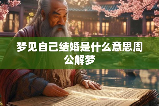 梦见自己结婚是什么意思周公解梦