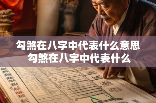 勾煞在八字中代表什么意思 勾煞在八字中代表什么