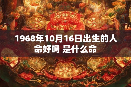 1968年10月16日出生的人命好吗 是什么命 1968年10月16日出生的人命好吗 是什么命