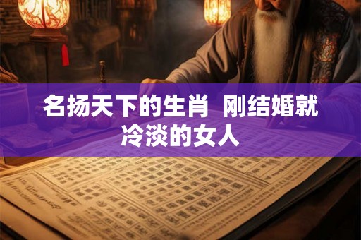 名扬天下的生肖  刚结婚就冷淡的女人
