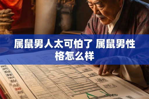属鼠男人太可怕了 属鼠男性格怎么样