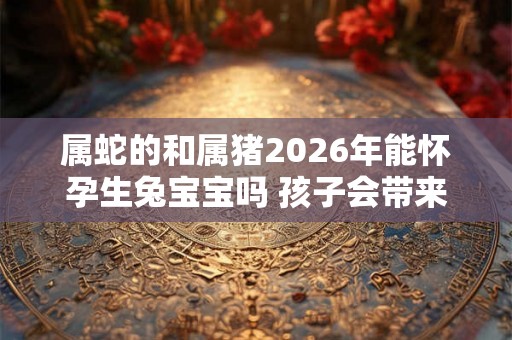 属蛇的和属猪2026年能怀孕生兔宝宝吗 孩子会带来福气
