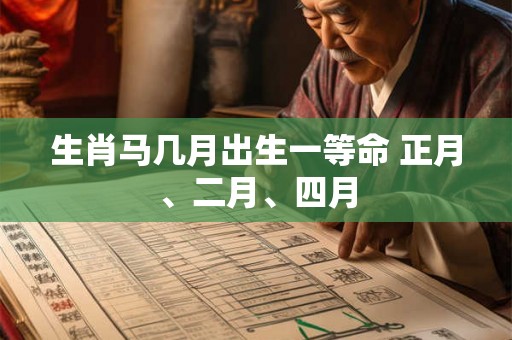 生肖马几月出生一等命 正月、二月、四月 生肖马几月出生一等命 正月、二月、四月
