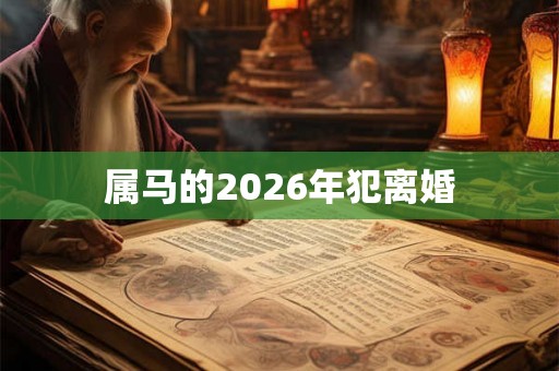 属马的2026年犯离婚