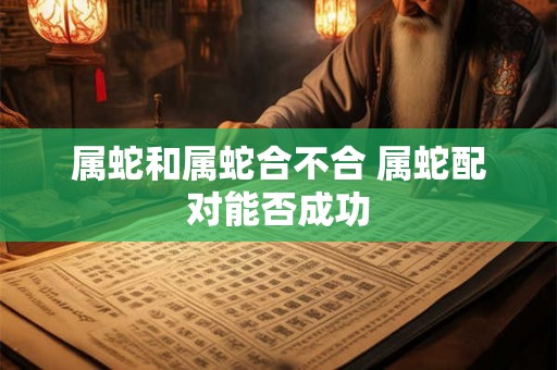 属蛇和属蛇合不合 属蛇配对能否成功