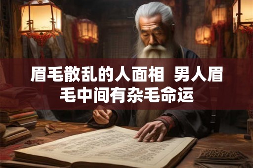 眉毛散乱的人面相 男人眉毛中间有杂毛命运 眉毛散乱的人面相 男人眉毛中间有杂毛命运