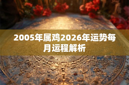 2005年属鸡2026年运势每月运程解析