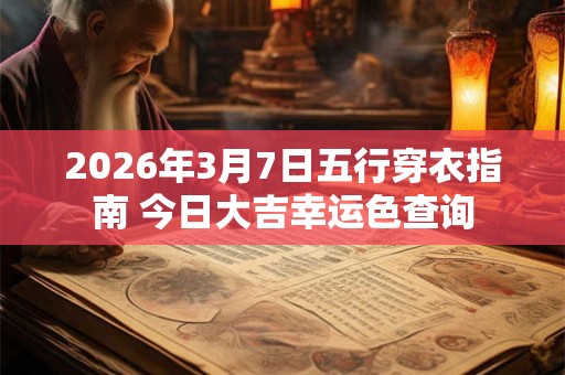 2026年3月7日五行穿衣指南 今日大吉幸运色查询