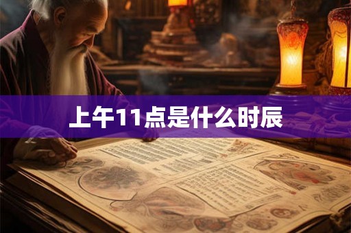 上午11点是什么时辰
