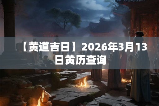 【黄道吉日】2026年3月13日黄历查询