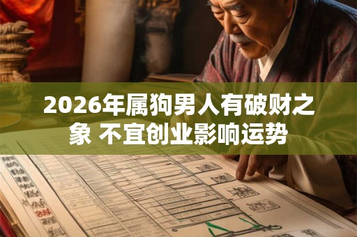 2026年属狗男人有破财之象 不宜创业影响运势 2026年属狗男人有破财之象 不宜创业影响运势
