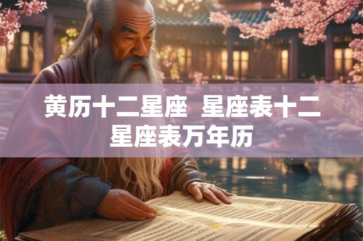 黄历十二星座  星座表十二星座表万年历