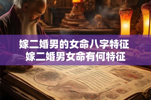 嫁二婚男的女命八字特征 嫁二婚男女命有何特征