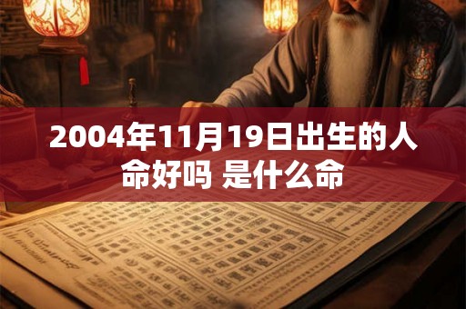 2004年11月19日出生的人命好吗 是什么命