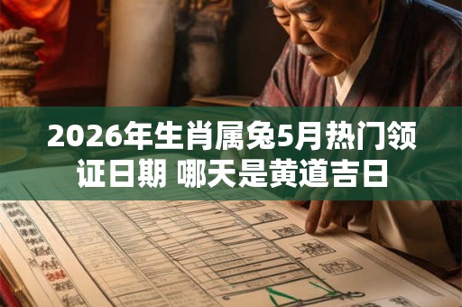 2026年生肖属兔5月热门领证日期 哪天是黄道吉日 2026年生肖属兔5月热门领证日期 哪天是黄道吉日