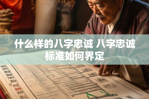 什么样的八字忠诚 八字忠诚标准如何界定