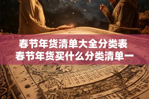 春节年货清单大全分类表 春节年货买什么分类清单一网打尽 春节年货清单大全分类表 春节年货买什么分类清单一网打尽