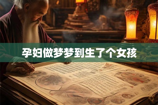 孕妇做梦梦到生了个女孩