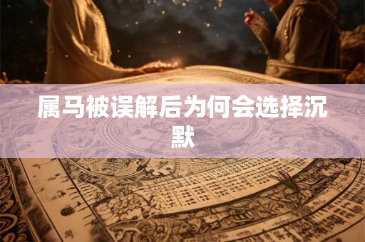 属马被误解后为何会选择沉默