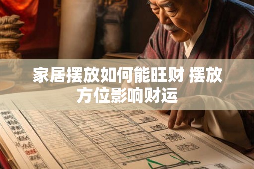 家居摆放如何能旺财 摆放方位影响财运