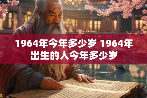 1964年今年多少岁 1964年出生的人今年多少岁
