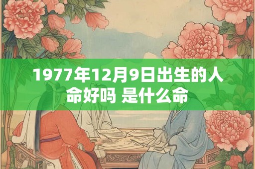 1977年12月9日出生的人命好吗 是什么命