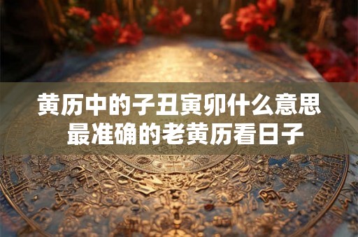 黄历中的子丑寅卯什么意思 最准确的老黄历看日子 黄历中的子丑寅卯什么意思 最准确的老黄历看日子