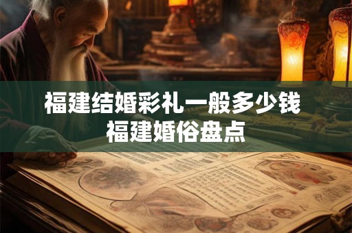 福建结婚彩礼一般多少钱 福建婚俗盘点 福建结婚彩礼一般多少钱 福建婚俗盘点