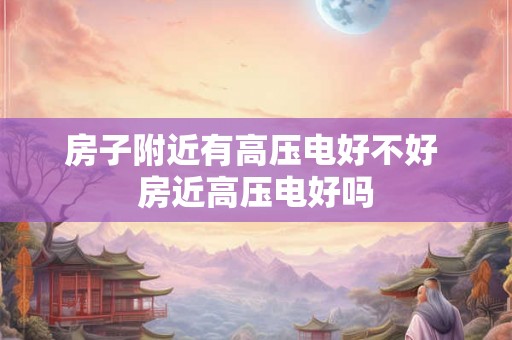 房子附近有高压电好不好 房近高压电好吗